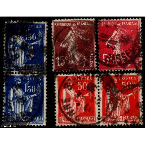 Några frimärken från Frankrike