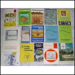 En bunt kataloger och litteratur från 70-talet