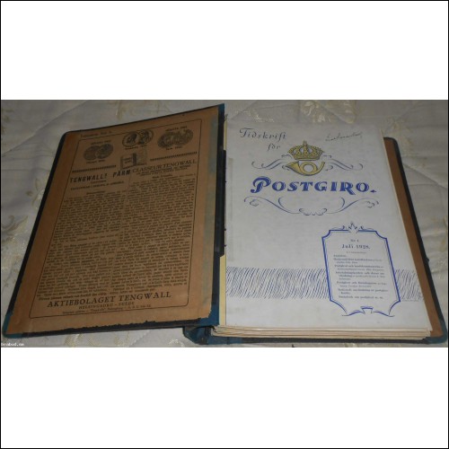 Tidskrift för postgiro nr 1 1928 - nr 5-6 1933 (komplett)