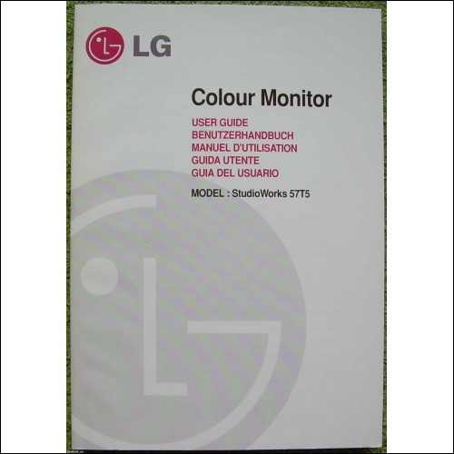 User guide LG StudioWorks 57T5 (monitor)