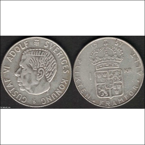 Sverige - 1 krona 1957