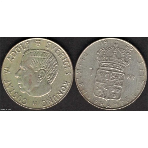 Sverige - 1 krona 1962