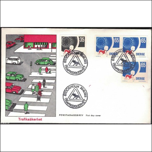 FDC 20/10 1971 Trafiksäkerhet *VINJETT*