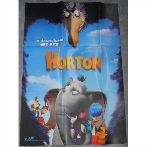 Äkta STOR (c:a 70x100 cm) filmaffisch "Horton"