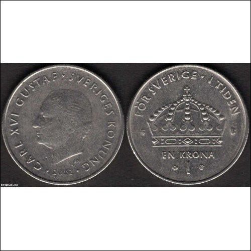 Sverige - 1 krona 2002