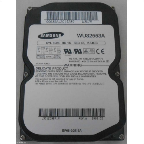 Datornostalgi! - HD Samsung WU32553A 2,54 GB IDE