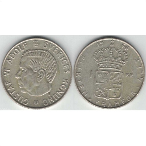 Sverige - 1 krona 1966