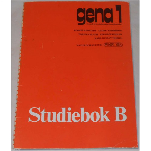 gena 1 Studiebok B av Rydstedt, Andersson, Bladh, Köhler & Thorén; från 80-talet