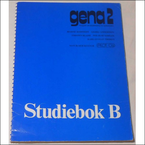 gena 2 Studiebok B av Rydstedt, Andersson, Bladh, Köhler & Thorén; från 80-talet