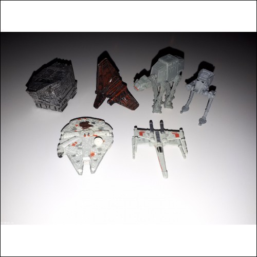 6st Star Wars Micro Machines Millennium Falcon AT-AT, AT-ST, Sandcrawler mfl