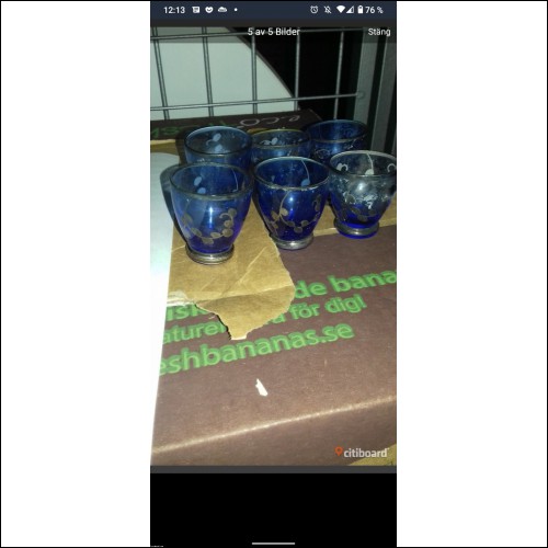 6 snapps glas